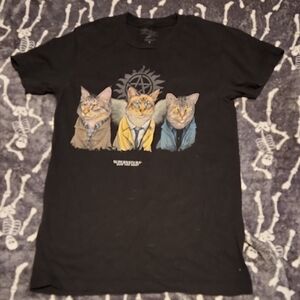 💀Trendy Black Cat Supernatural T-Shirt